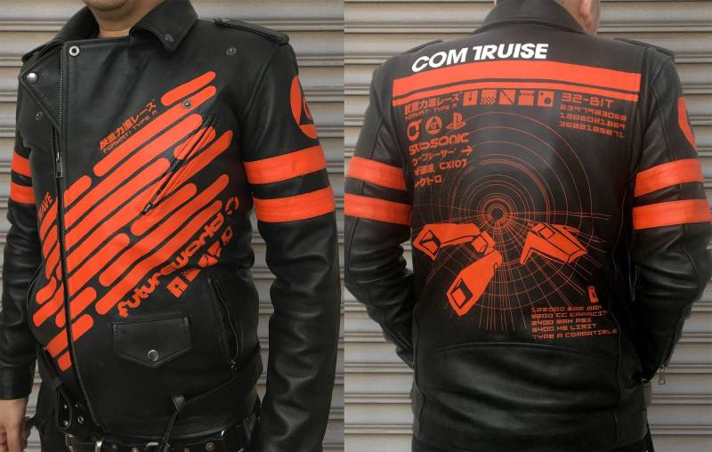 Custom Handbemalte Retrowave Cyber-Punk Com Truise Wave Racer Jacke Jede Größe Gestaltet Wie Ihr Wollt Custom Handbemalte Retrowave Cyber-Punk Com Truise Wave Racer Jacke Jede Größe Gestaltet Wie Ihr Wollt von KrackerJackets