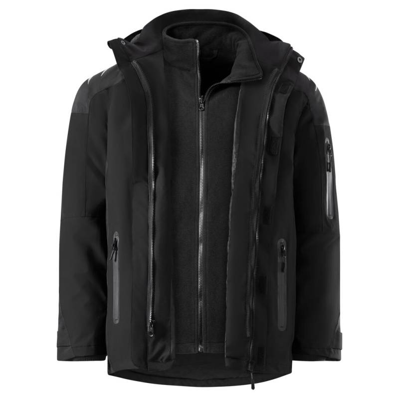 KRÄHE Evo 3-in-1 Funktions-/Winterjacke m. Fleece-Innenjacke, schwarz, XL von Krähe WORKWEAR