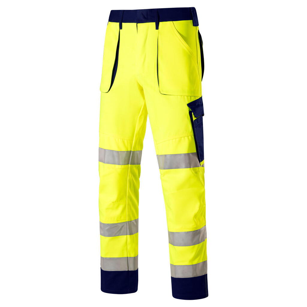 KRÄHE Hi-Vis Bundhose Premium, warngelb, 58 von Krähe WORKWEAR