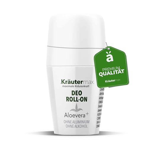 Kräutermax Deoroller Aloe Vera für Herren und Damen - Deo Roll On ohne Aluminium & ohne Alkohol - auch für Empflindliche Haut 1 x 50 ml von Kräuter Max