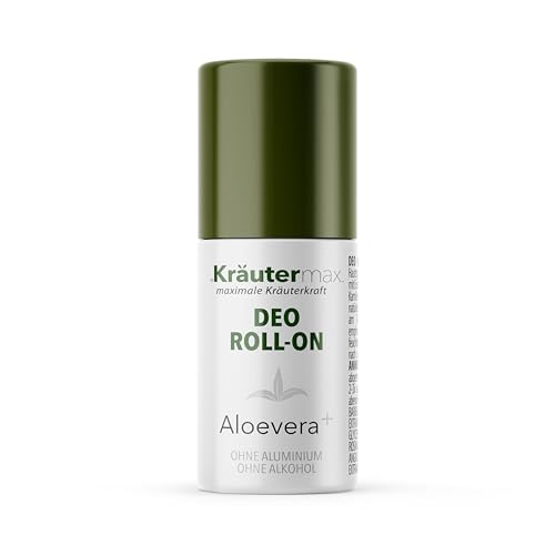Deoroller Aloe Vera für Herren & Damen | Deo Roll-On ohne Aluminium & Alkohol | Sanfte Frische für empfindliche Haut | Ohne Parabene & Silikone | 1 x 50 ml von Kräutermax.