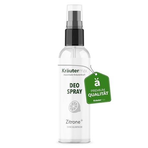 Zitronen Deo ohne Aluminium im praktischen Sprüher - fruchtiger Lemon Damen-Duft für frische & wohlbefinden den ganzen Tag über - Deo Spray aus Zitronen Öl & Salbei | 100ml von Kräutermax.