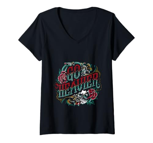 Damen Go Heavier Motivation fürs Krafttraining |- T-Shirt mit V-Ausschnitt Damen Go Heavier Motivation fürs Krafttraining |- T-Shirt mit V-Ausschnitt von Kraft-Bodybuilding-Herausforderung