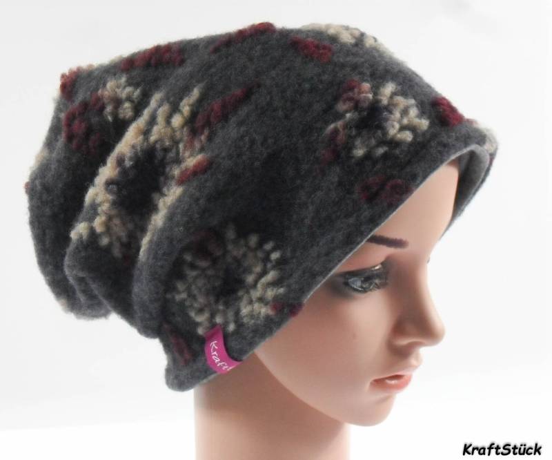 Wintermütze Ku 56-58cm, Enzian, Nicht Kratzend, Mütze Damen von KraftStueck