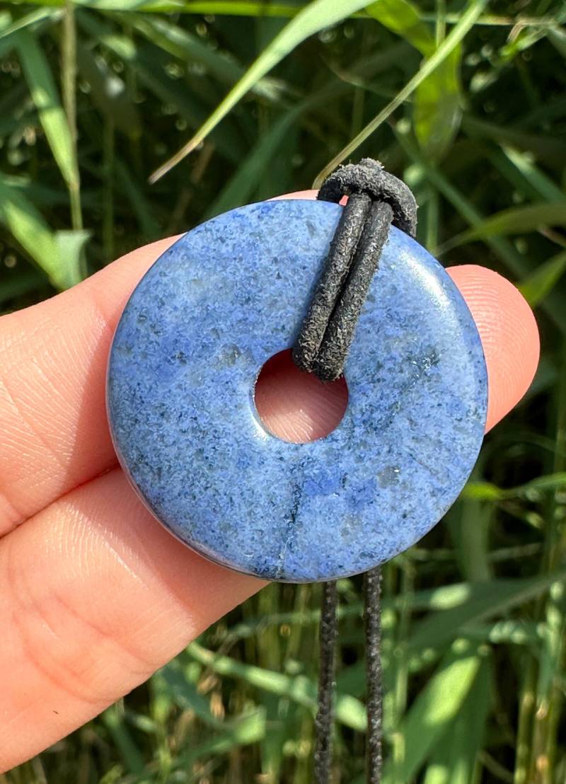 Echter Dumortierit Donut | Pi-Scheibe Take It Easy Stein Meditation Spiritualität von Kraftkristall
