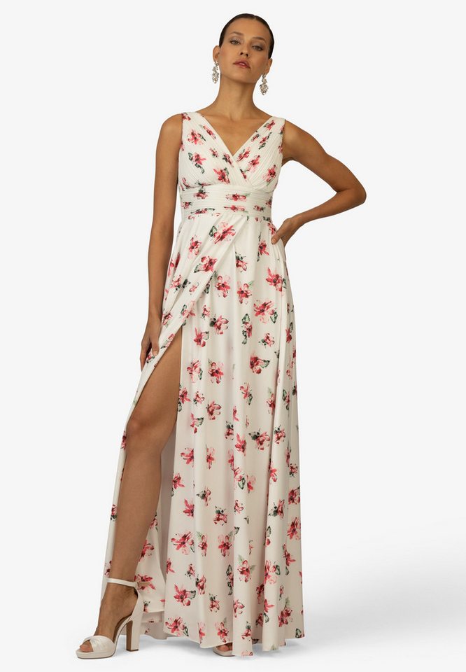 Kraimod Abendkleid mit Raffung und Blumenprint von Kraimod