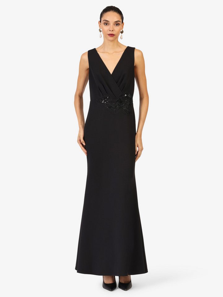 Kraimod Abendkleid mit Wickeloptik und Stickdetails von Kraimod