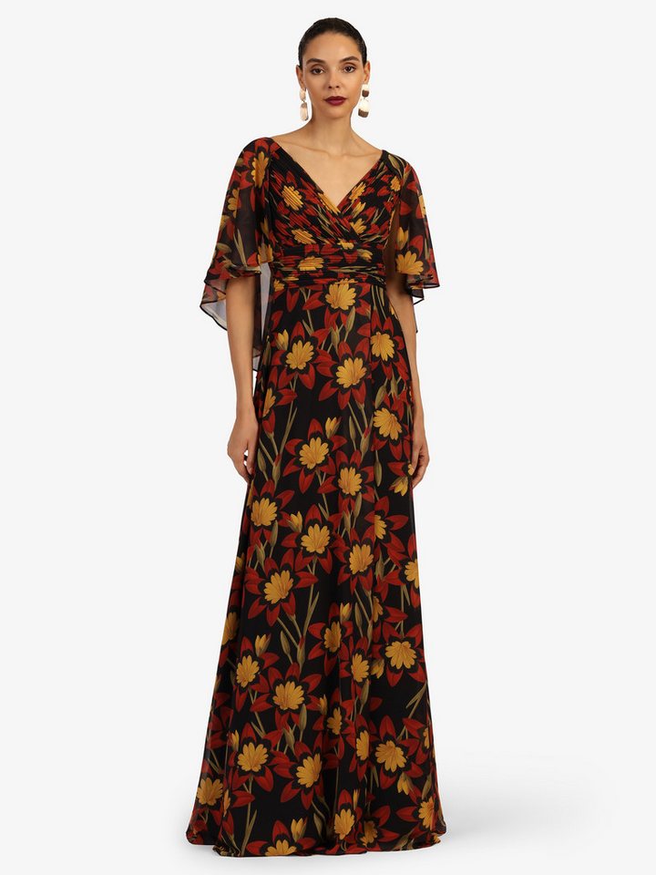 Kraimod Abendkleid mit floralem Print und Volantärmeln von Kraimod