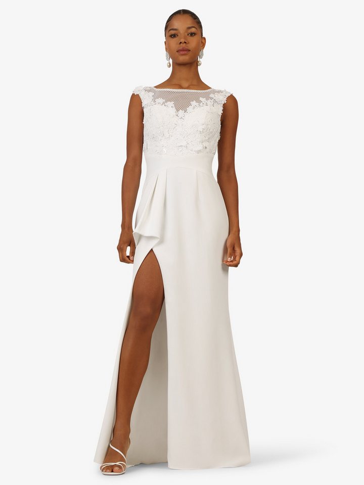 Kraimod Abendkleid mit floraler Spitze und Beinschlitz von Kraimod