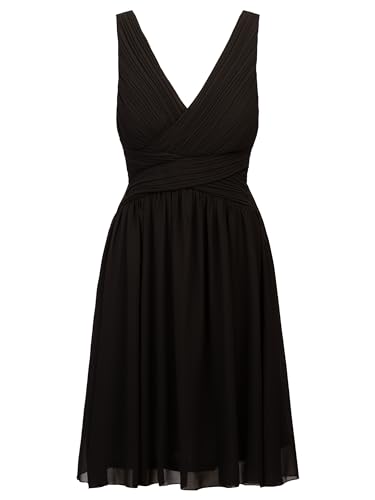 Kraimod Damen Chiffonkleid, Schwarz, 36 EU von Kraimod