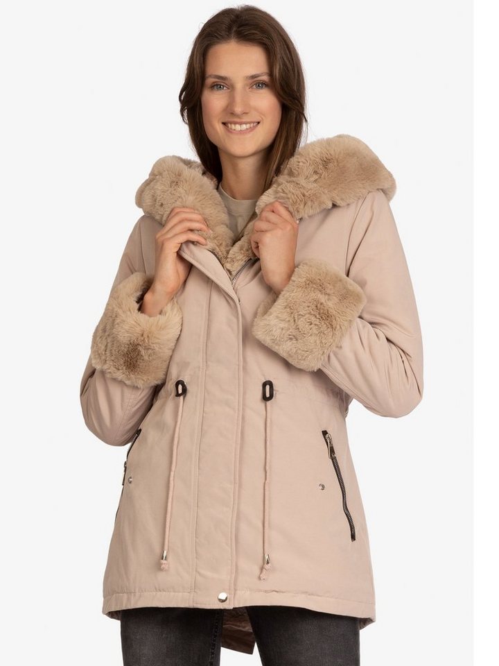 Kraimod Outdoorjacke im Bodypart und Kapuze mit Kunstpelz von Kraimod