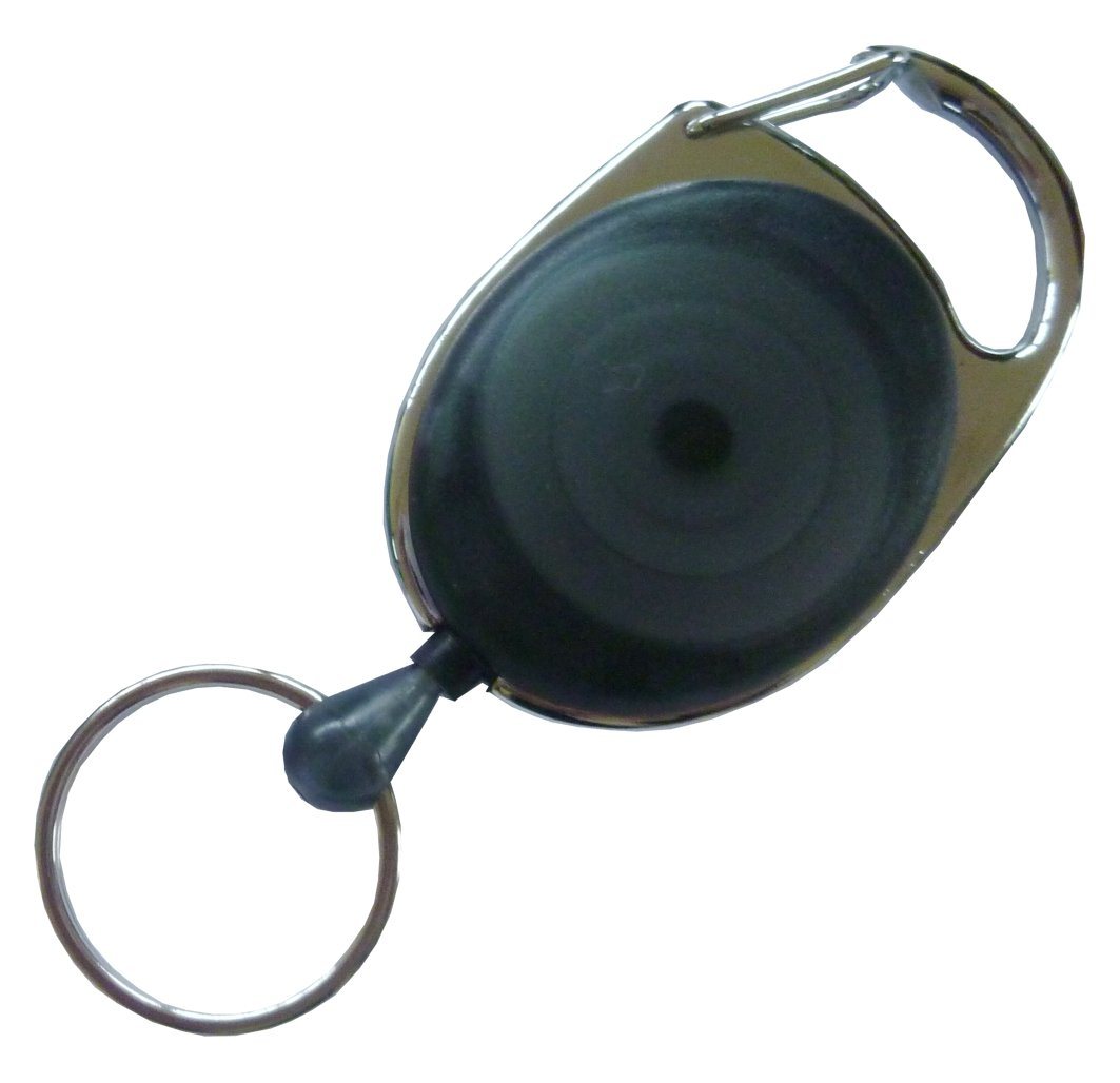 Kranholdt Schlüsselanhänger Jojo / Ausweishalter / Ausweisclip ovale Form (100-tlg), Metallumrandung, Schlüsselring von Kranholdt