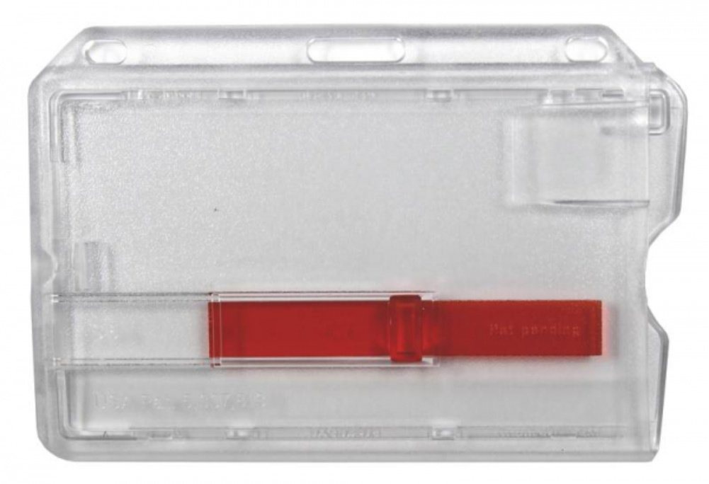 Kranholdt Schlüsselanhänger Kartenhalter, für 1 Karte, aus Polykarbonat (100-tlg), mit Ausschieber, mit Ründlöchern und Langloch von Kranholdt