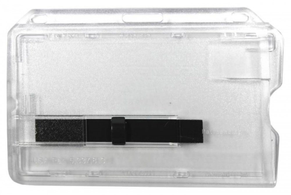 Kranholdt Schlüsselanhänger Kartenhalter, für 1 Karte, aus Polykarbonat (100-tlg), mit Ausschieber, mit Ründlöchern und Langloch von Kranholdt