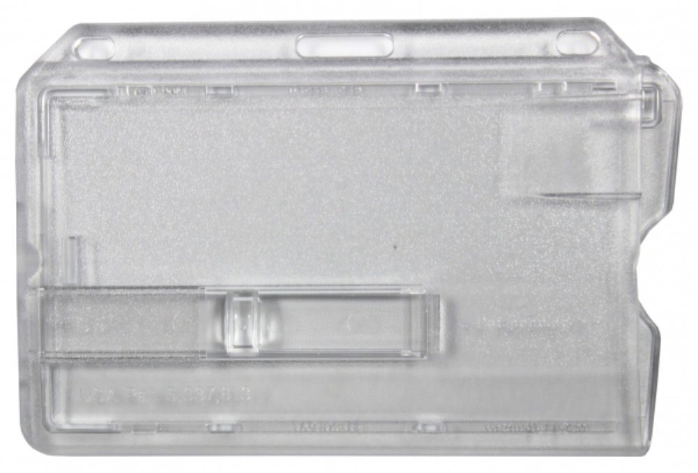 Kranholdt Schlüsselanhänger Kartenhalter, für 1 Karte, aus Polykarbonat (100-tlg), mit Ausschieber, mit Ründlöchern und Langloch von Kranholdt
