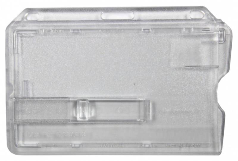 Kranholdt Schlüsselanhänger Kartenhalter, für 1 Karte, aus Polykarbonat (10-tlg), mit Ausschieber, mit Ründlöchern und Langloch von Kranholdt
