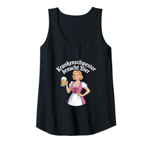 Damen Krankenschwester Braucht Bier Oktoberfest Volksfest Tank Top Damen Krankenschwester Braucht Bier Oktoberfest Volksfest Tank Top von Krankenschwester Braucht Bier Oktoberfest