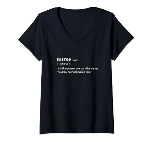 Damen Krankenhaus Krankenschwester Woche Praktiker Definition T-Shirt mit V-Ausschnitt Damen Krankenhaus Krankenschwester Woche Praktiker Definition T-Shirt mit V-Ausschnitt von Krankenschwester Schüler Definition Geschenke