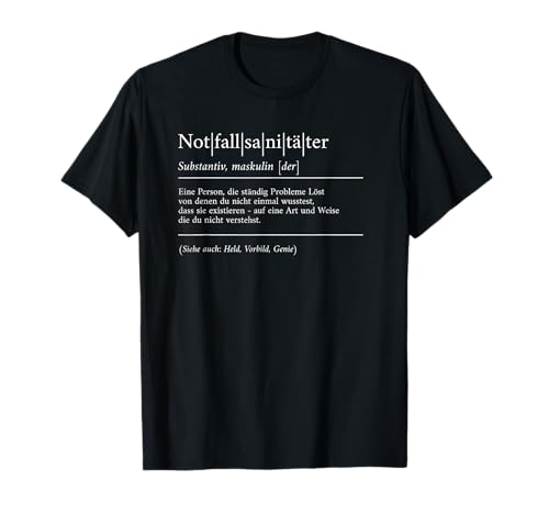 Krankenwagen Notfallsanitäter Sanitäter Blaulicht T-Shirt für Männer im Rettungsdienst, Schwarz, S Krankenwagen Notfallsanitäter Sanitäter Blaulicht T-Shirt für Männer im Rettungsdienst, Schwarz, S von Krankenwagen Notfallsanitäter Sanitäter Blaulicht