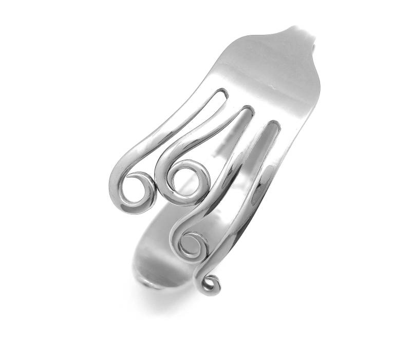 Silber Gabel Armband Für Männer, Besteck Schmuck, Koch Geschenke Armreif, Recyceltes Besteck, Manschette Armband, Ungewöhnliche von KrasiiIvWonders