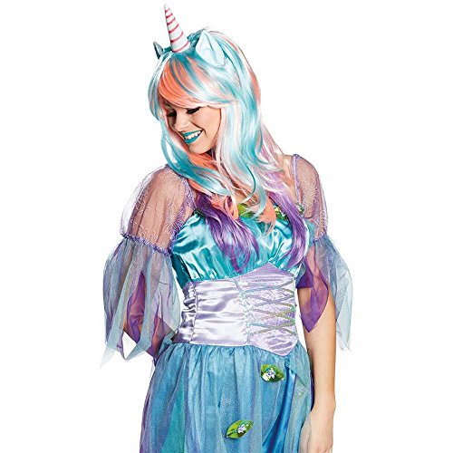 Krause & Sohn Perücke Einhorn rosa/blau Karneval Langhaarperücke Magic Unicorn Märchen von Krause & Sohn