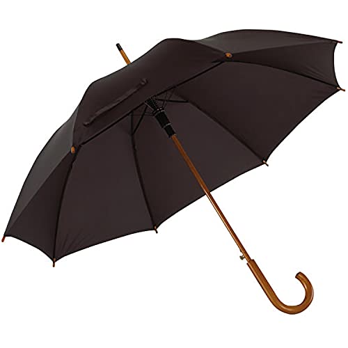 Krause & Sohn Stockschirm schwarz Ø 103 cm 89 cm lang Automatik Hochzeit Beerdigung Schirm Regenschirm von Krause & Sohn