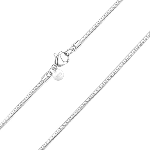 Kraven Feine 925 Silber Damen Halskette ohne Anhänger, Silberkette in 40.45.50.55.60 cm verfügbar Silberschmuck (3MM Snake, 55CM) von Kraven