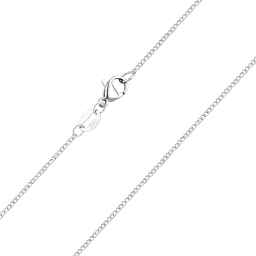 Kraven Feine 925 Silber Damen Halskette ohne Anhänger, Silberkette in 40.45.50.55.60 cm verfügbar Silberschmuck (Cuban, 55CM) von Kraven
