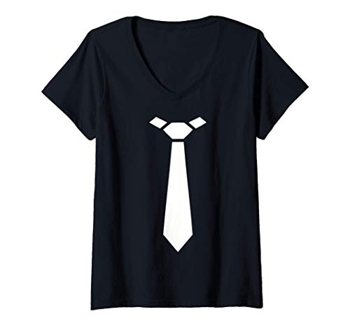Damen Krawatte T-Shirt mit V-Ausschnitt Damen Krawatte T-Shirt mit V-Ausschnitt von Krawatte Geschenke
