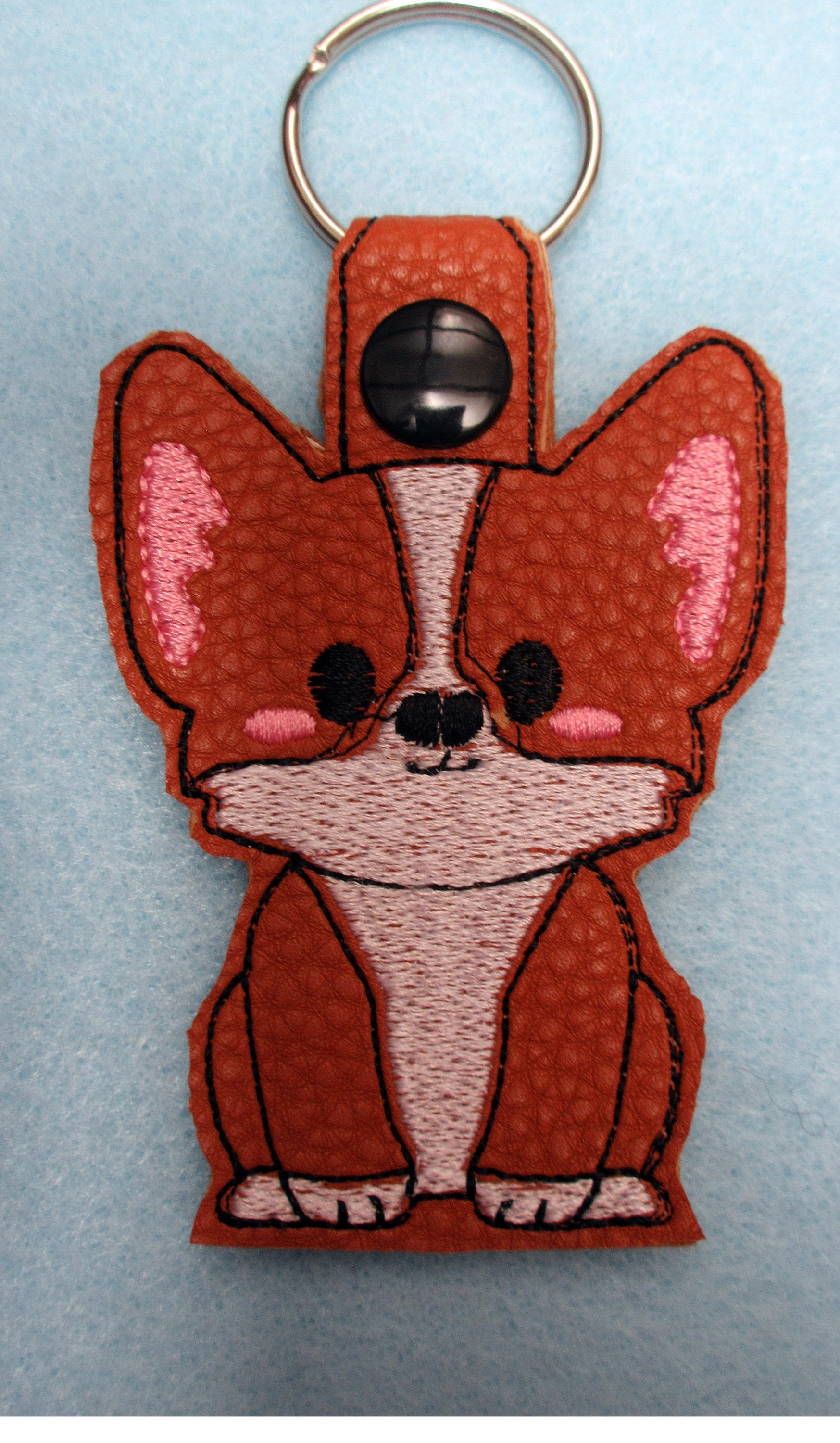 Corgis Schlüsselanhänger, Geldbörsenclips Oder Rucksack Charm Face Ice Cream Und Schnorchel Corgis Schlüsselanhänger, Geldbörsenclips Oder Rucksack Charm Face Ice Cream Und Schnorchel von Krazy4Krafts