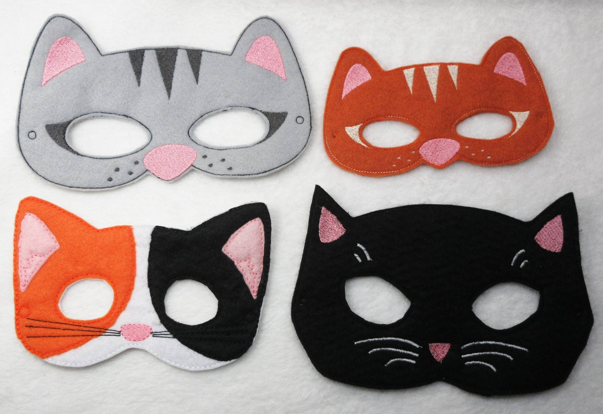 Katzen Masken Schwarze Katze, Weiße Getigerte Katze Oder Kattun Dress Up Maske, Rollenspiel, Kostüm, Cosplay, Party Favor, Halloween Katzen Masken Schwarze Katze, Weiße Getigerte Katze Oder Kattun Dress Up Maske, Rollenspiel, Kostüm, Cosplay, Party Favor, Halloween von Krazy4Krafts