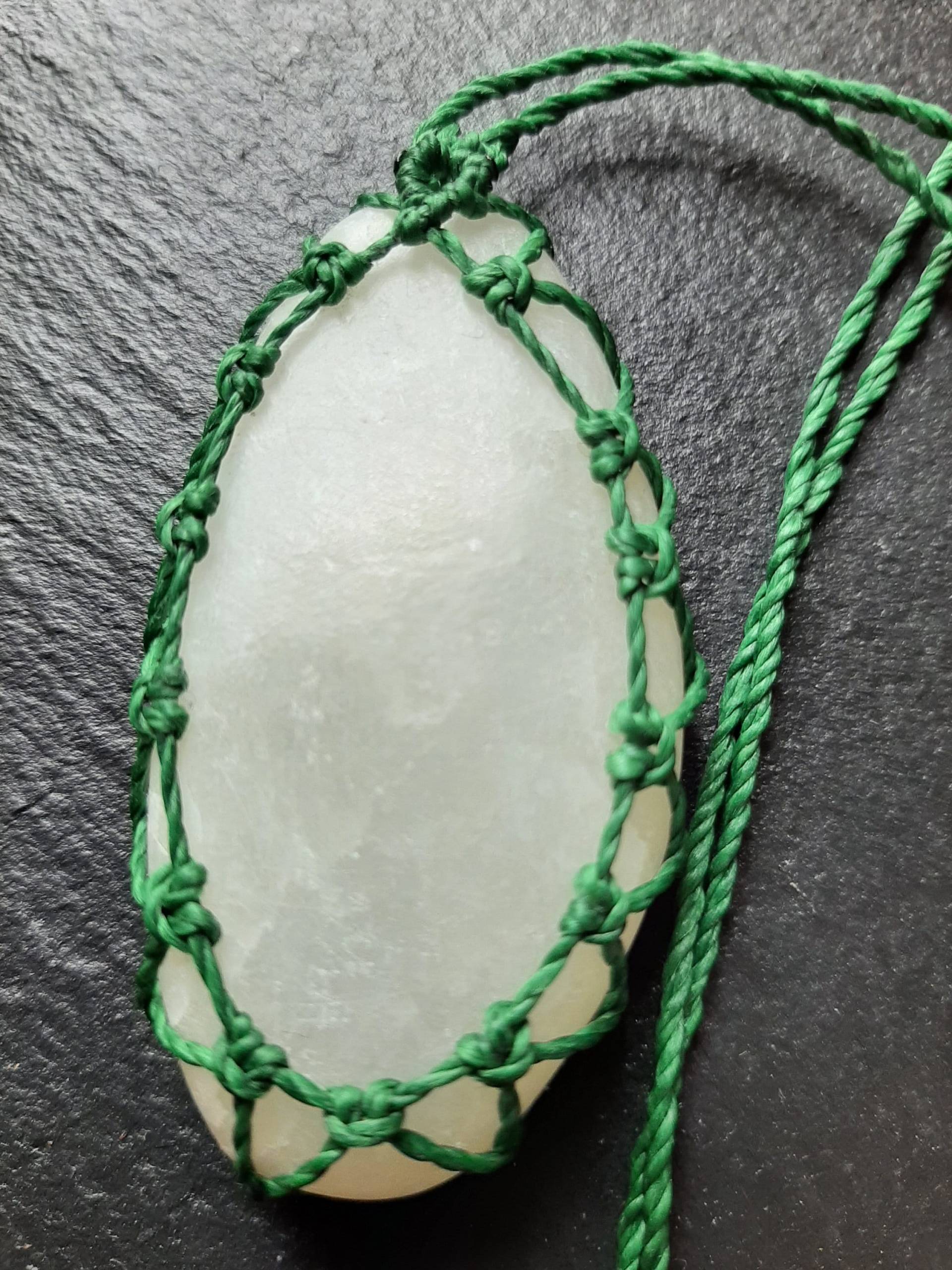 Makrameekette Mit Edlem Speckstein von KreadankenCafe