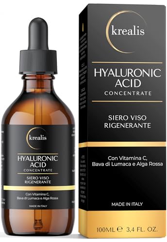 •100ml• Hyaluron Serum, Vitamin C-Serum mit Snail Mucin, feuchtigkeitsspendendes Serum, serum gesicht Anti-Falten, Gesichtspflege Männer und Frauen •100ml• Hyaluron Serum, Vitamin C-Serum mit Snail Mucin, feuchtigkeitsspendendes Serum, serum gesicht Anti-Falten, Gesichtspflege Männer und Frauen von Krealis