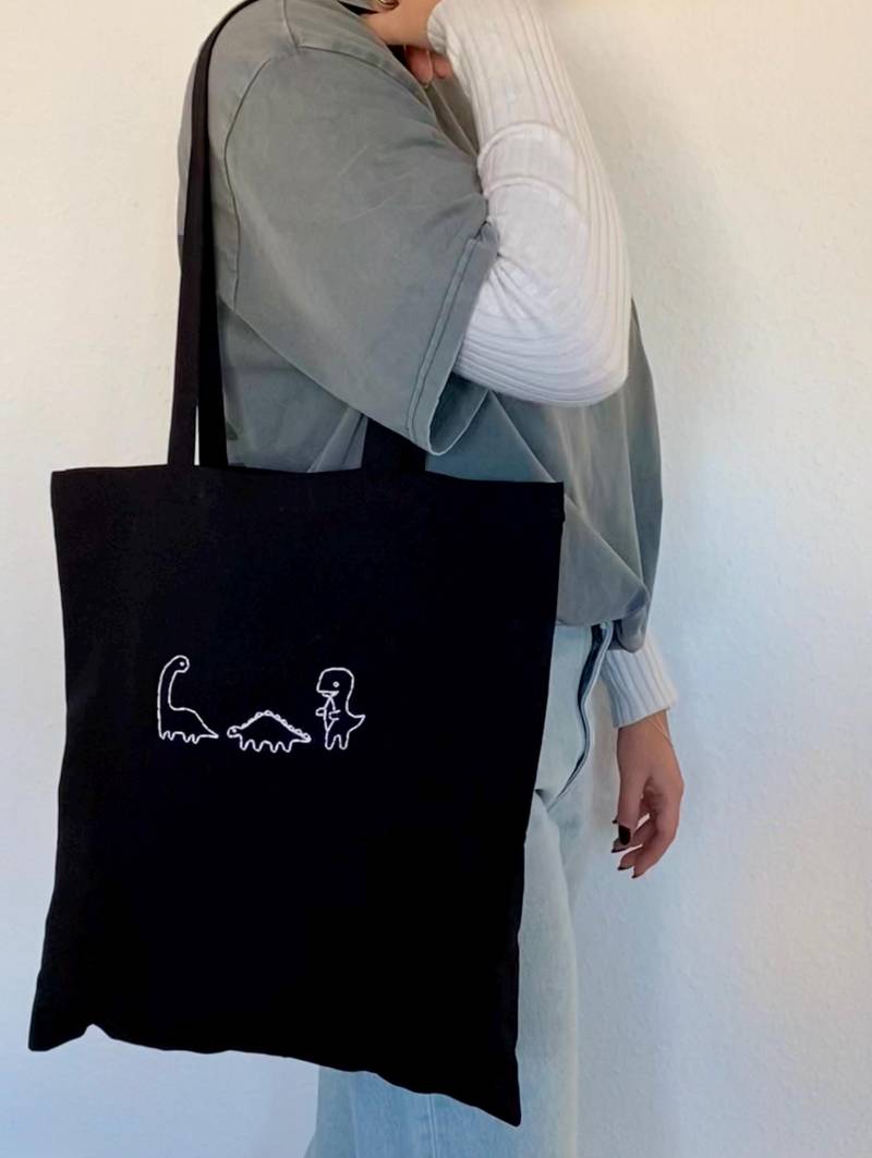 Bestickte Stofftasche "Dino" Bestickte Stofftasche "Dino" von KrealivShop