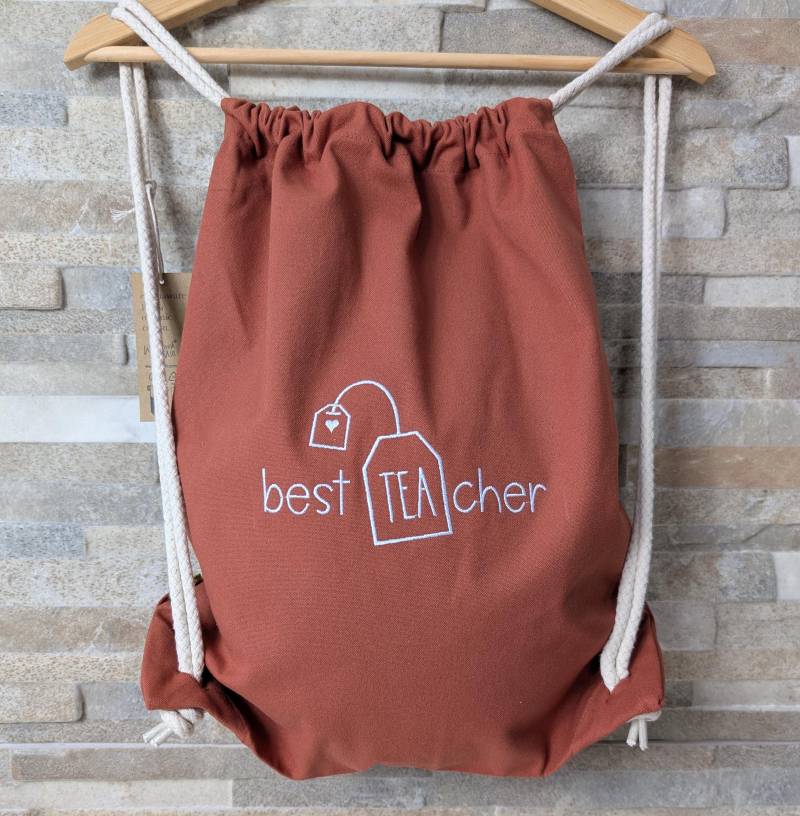 Personalisierter Turnbeutel Mit Best Teacher Lehrer Lehrerin von Kreandzia