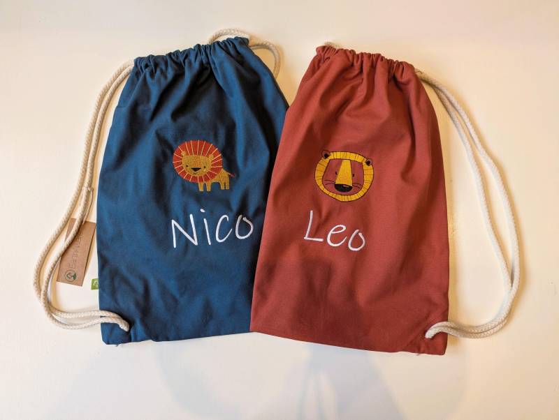 Personalisierter Turnbeutel Mit Tiermotiv Und Name von Kreandzia