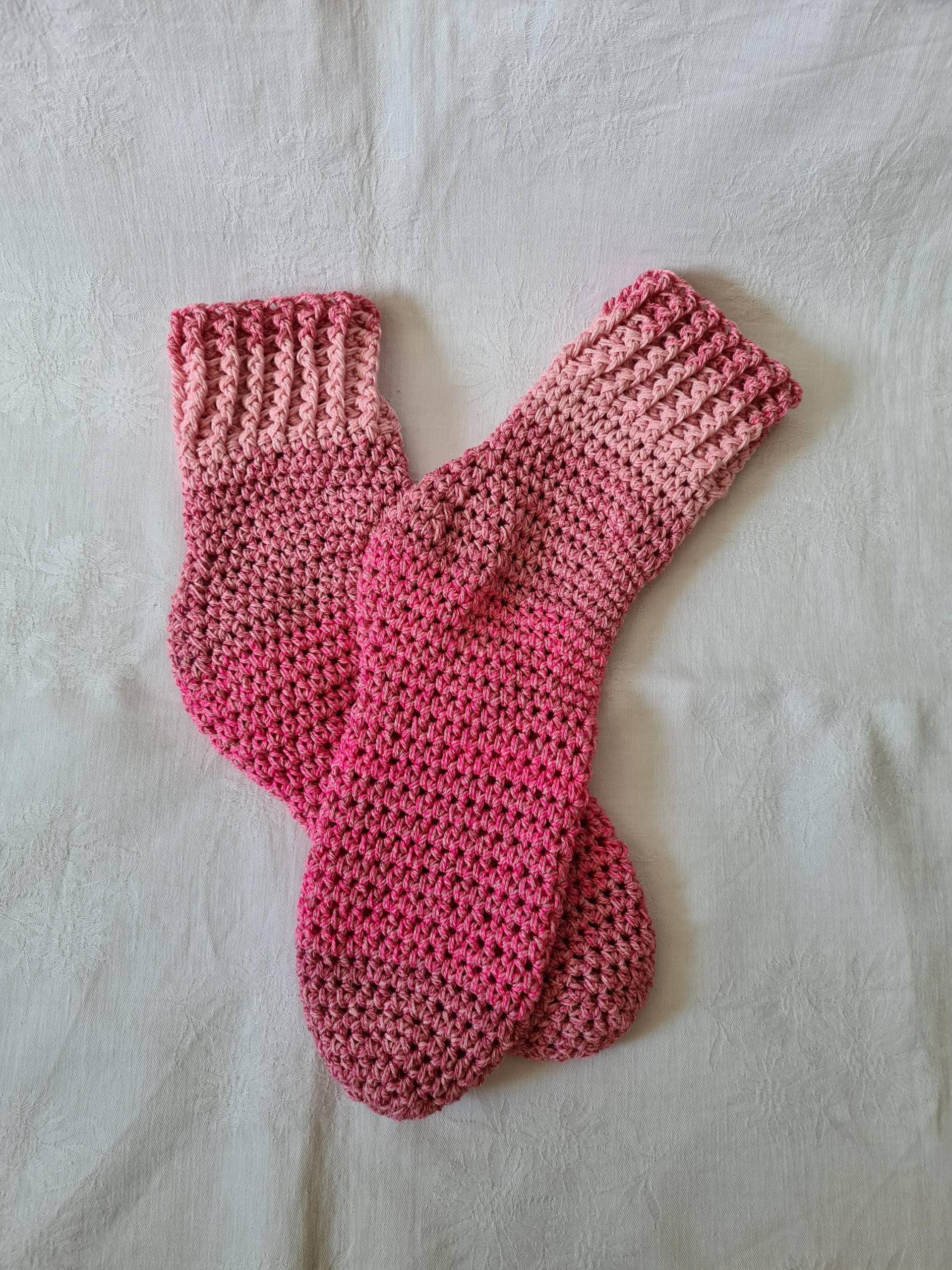Wollsocken Gehäkelt Gr.40/41 von Kreatinchen81