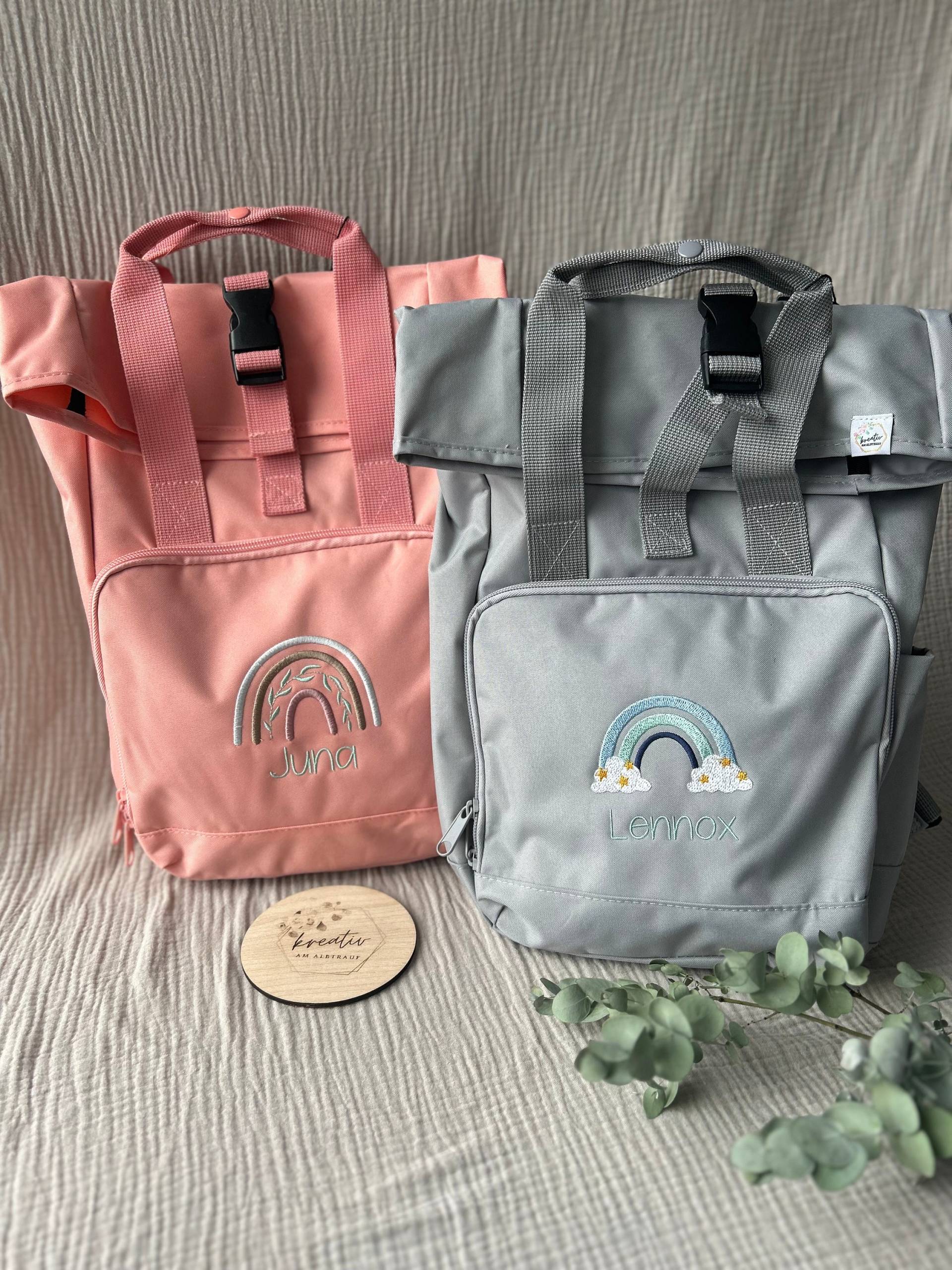 Rucksack Personalisiert | Schule, Kindergarte Rolltop Schulrucksack Einschulung Outdoor Geschenk Mama Tochter Sohn Rucksack Personalisiert | Schule, Kindergarte Rolltop Schulrucksack Einschulung Outdoor Geschenk Mama Tochter Sohn von KreativAmAlbtrauf