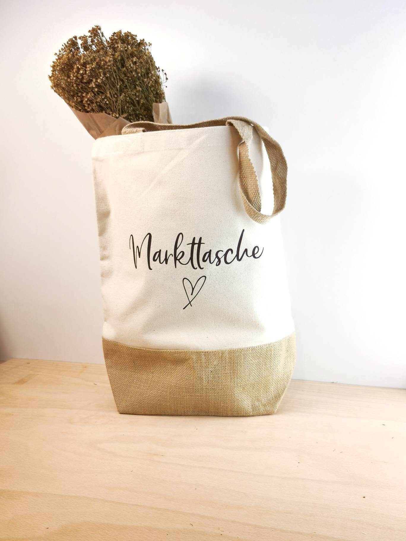 Jute Shopper | Tasche Einkaufstasche Markttasche Tragetasche Jute Shopper | Tasche Einkaufstasche Markttasche Tragetasche von KreativAtelierHS