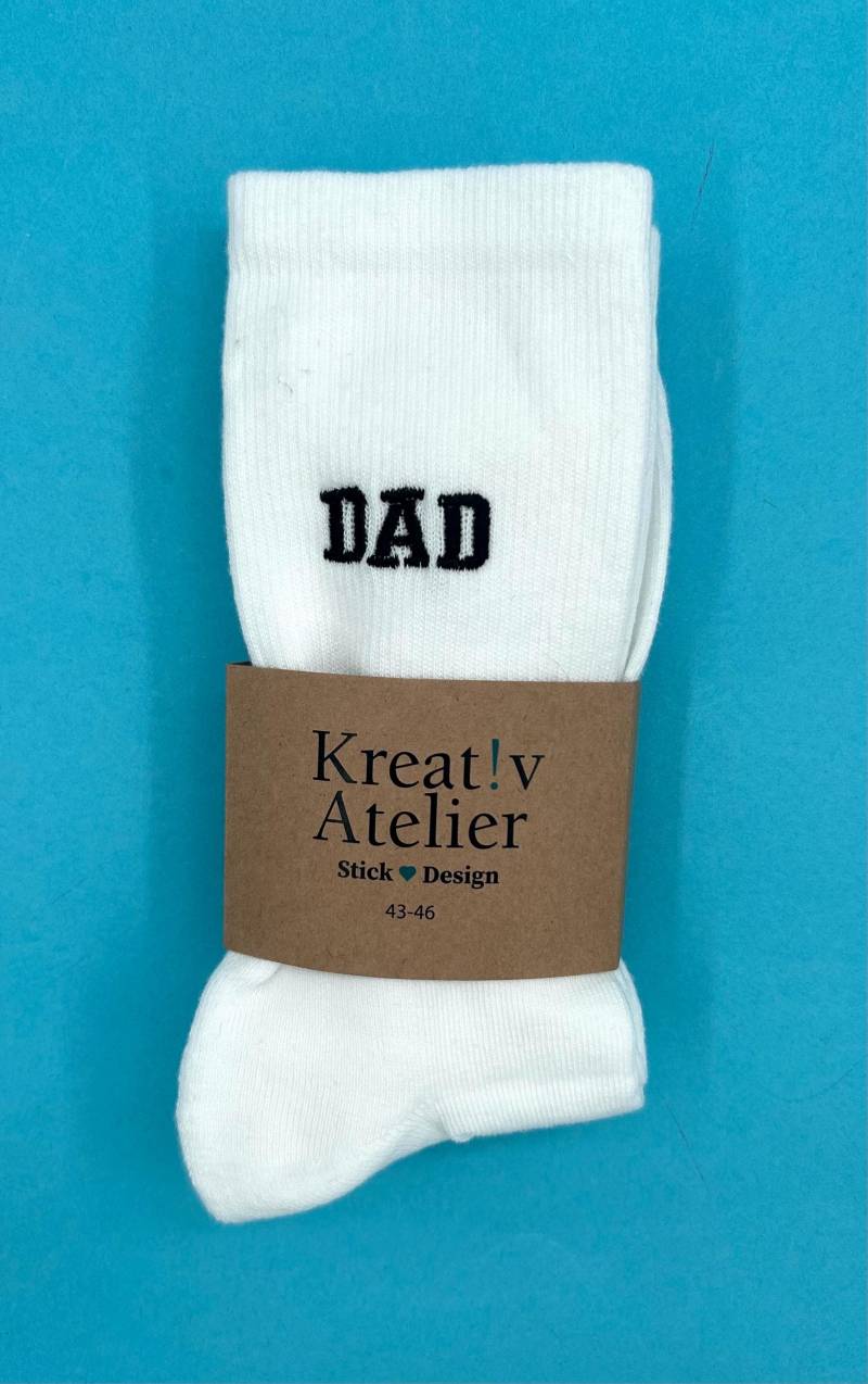 Dad | Bestickte Socken Tennissocken Mit Design von KreativAtelierStick
