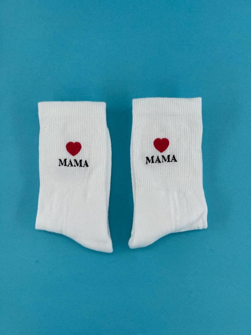 Mama Muttertag | Bestickte Socken Tennissocken Mit Schriftzug von KreativAtelierStick