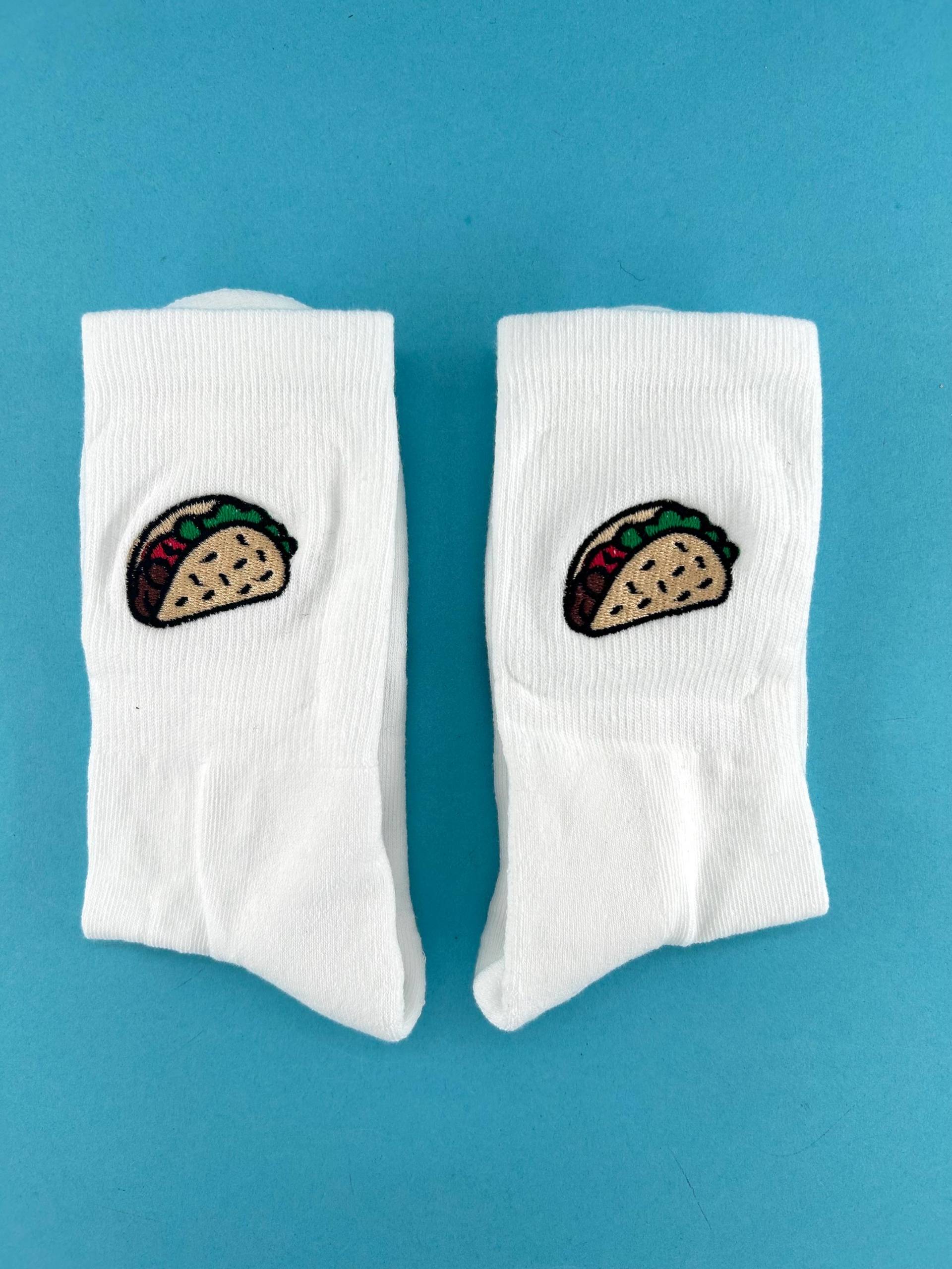 Taco | Bestickte Socken Tennissocken Mit Design von KreativAtelierStick