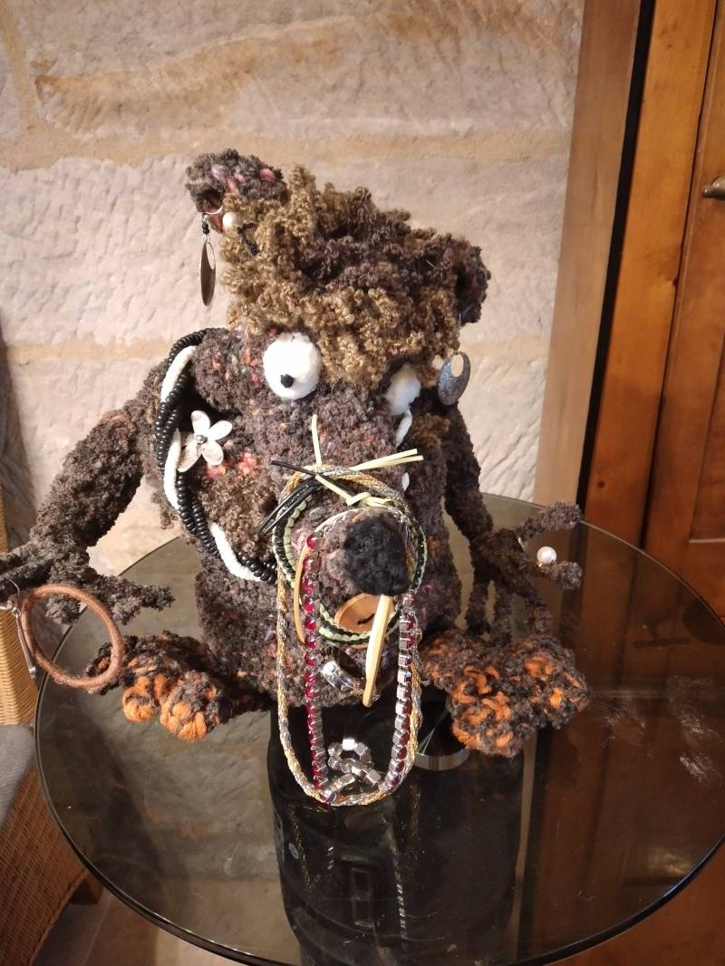 Künstlertierpuppe , Schmuckschatulle Organizer Bär von KreativDHuber