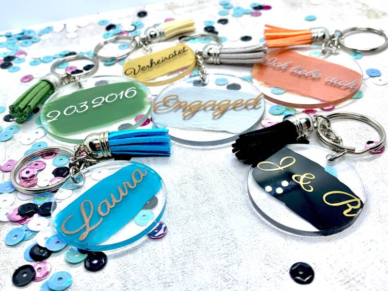 Handgefertigter Acryl Schlüsselanhänger Mit Namen - Personalisiertes Geschenk Handgefertigter Acryl Schlüsselanhänger Mit Namen - Personalisiertes Geschenk von KreativKautz