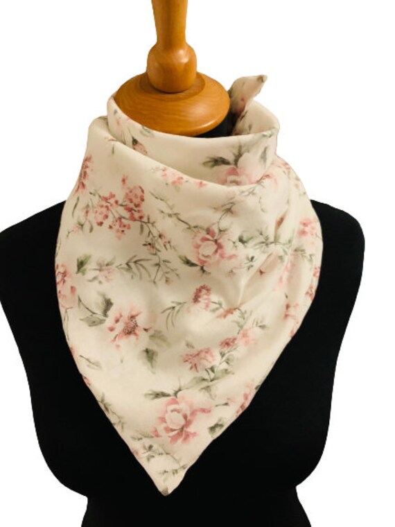 Musselin-Halstuch/Spucktuch/Kuscheltuch Blümchen von KreativLoewin