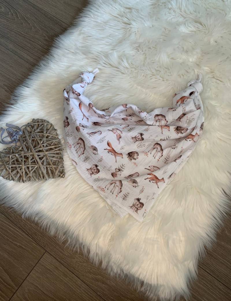 Musselin - Halstuch Spucktuch Musselintuch Mulltuch von KreativLoewin