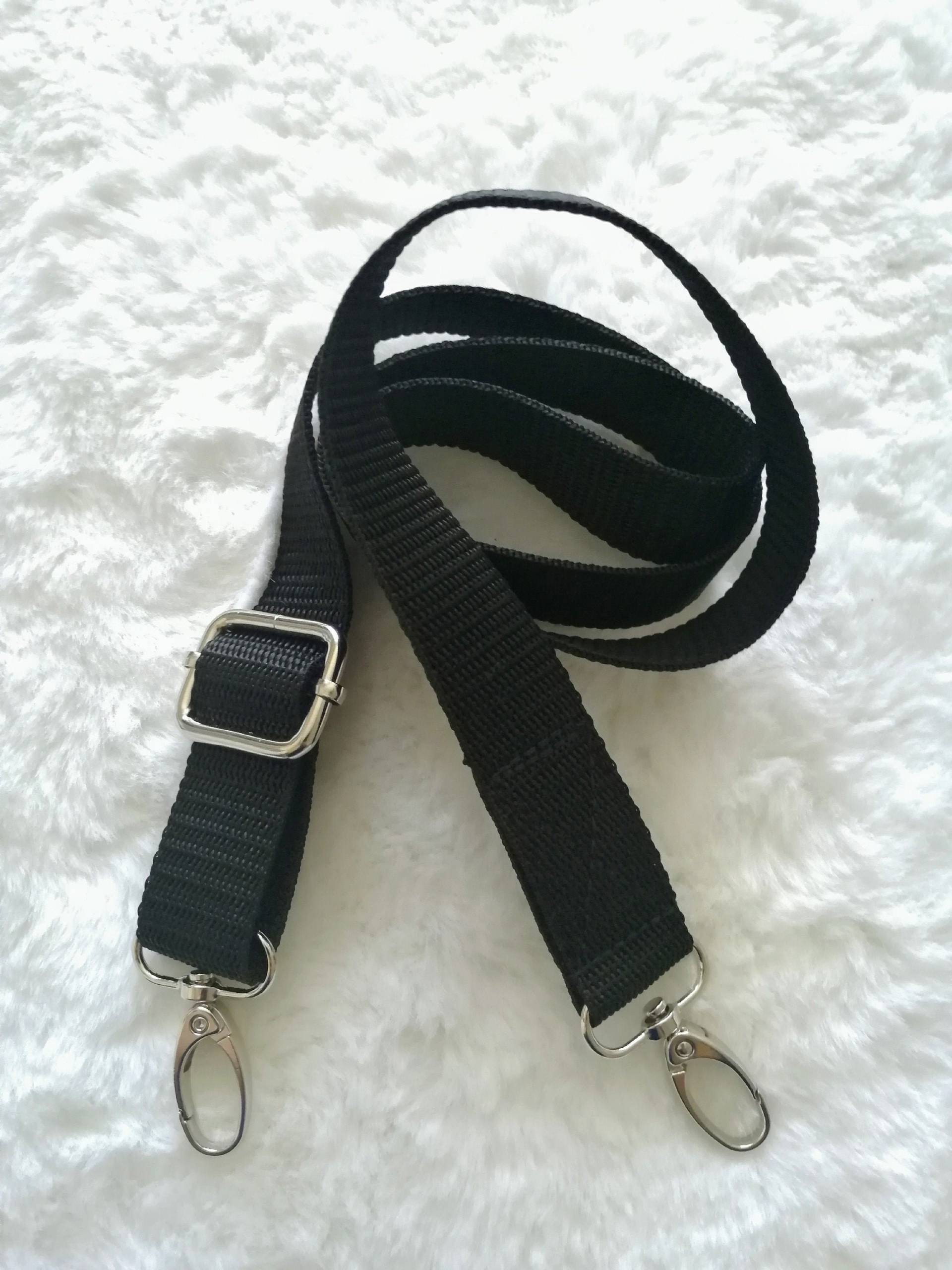 Taschengurt Schultergurt Für Taschen Schwarz-Silber Verstellbar von KreativNaehhaus