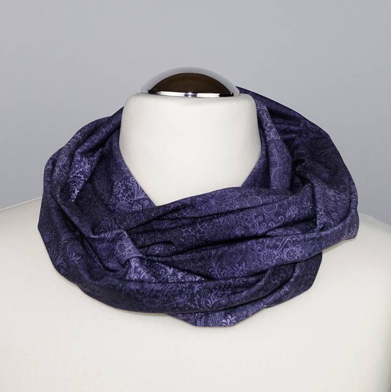 Loop | Loopschal Baumwolljersey Farbverlauf "Lila" Muster Waschbar Dehnbar Handgefertigt Loop | Loopschal Baumwolljersey Farbverlauf "Lila" Muster Waschbar Dehnbar Handgefertigt von KreativOaseShop