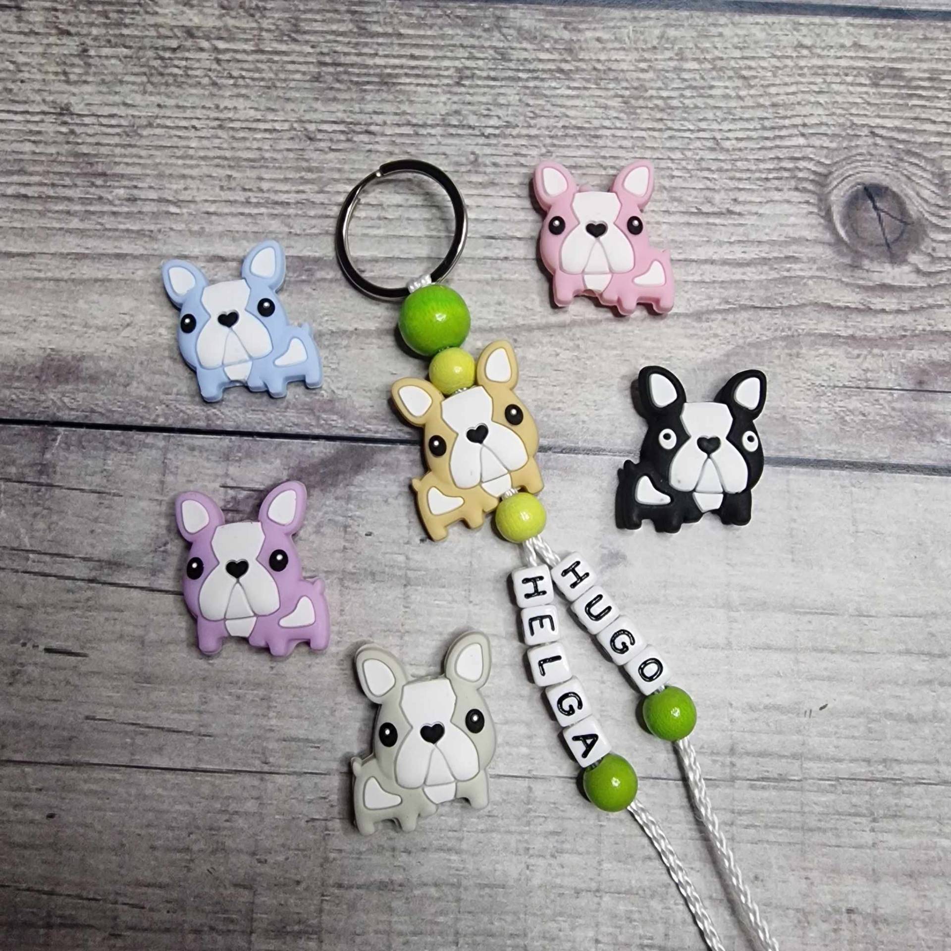 Schlüsselanhänger Hund Bulldogge Personalisiert Schlüsselanhänger Hund Bulldogge Personalisiert von KreativRaBe
