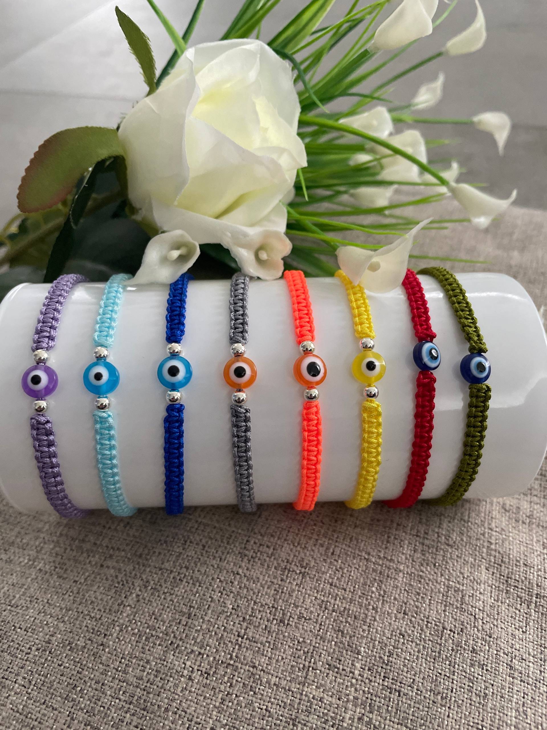 Makramee Armbänder-Freundschaftsbänder-Beschützendes Auge-Nazar Boncuk Makramee Armbänder-Freundschaftsbänder-Beschützendes Auge-Nazar Boncuk von KreativSchmuckShop